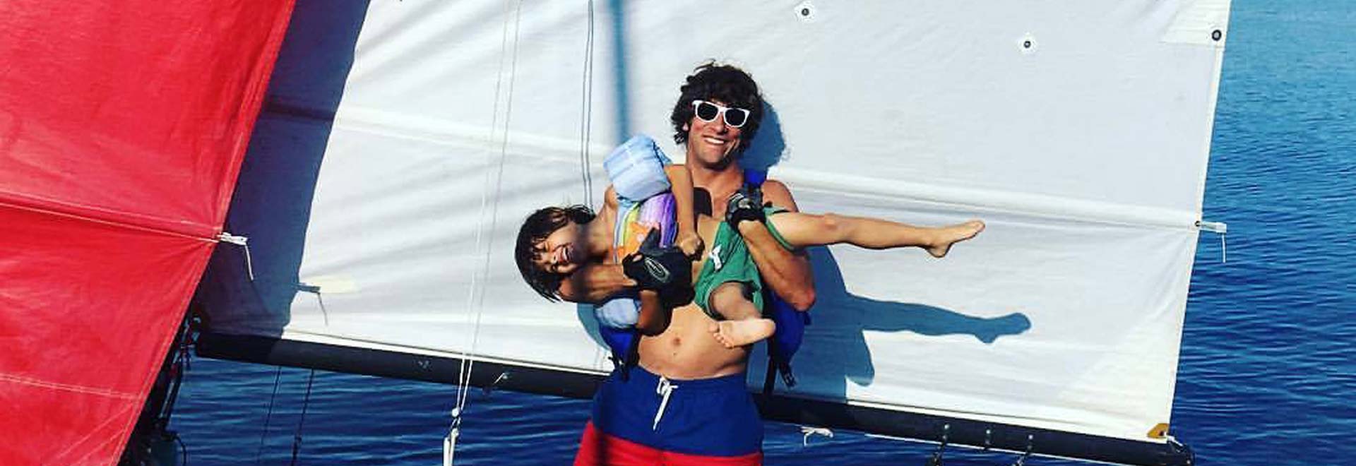 Sailboat Hobie 16 and family